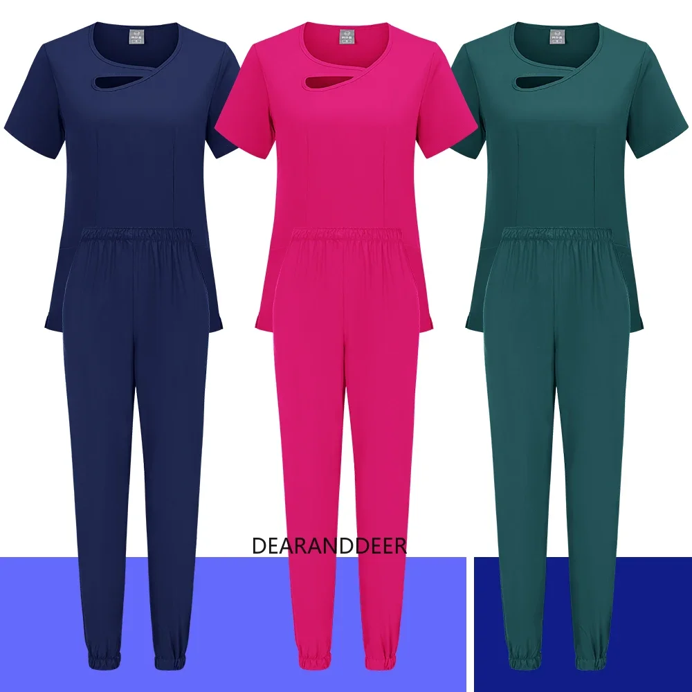 Beauty SPA top + pants washable soft cloth operating room medical exfoliant hospital  supplies nurse dental uniform