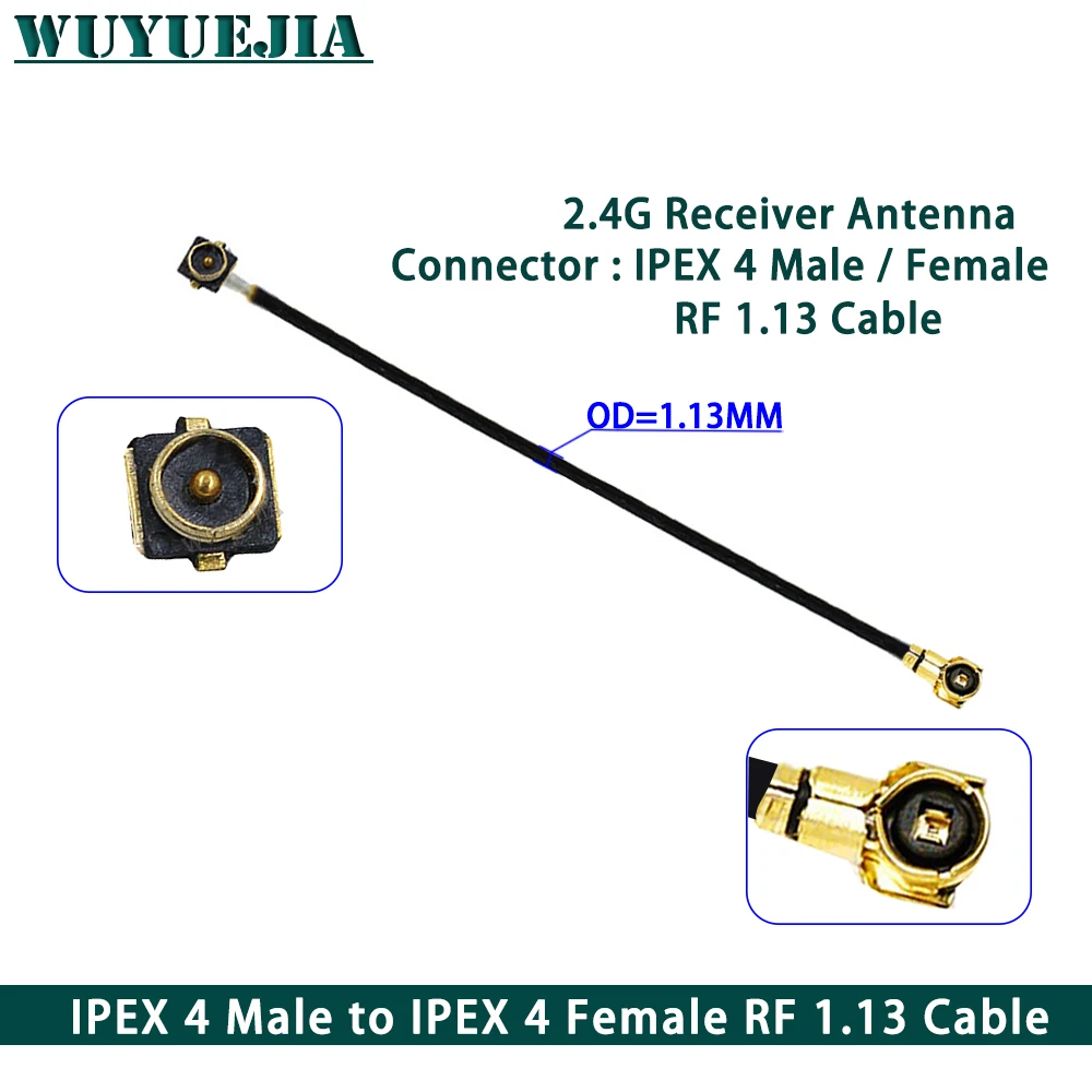 1Pcs U.fl IPEX4 MHF4 Male to MHF4 Female Connector RF1.13 RF Coaxial Pigtail Jumper WIFI 3G 4G Extension Cord Cable 3~50cm