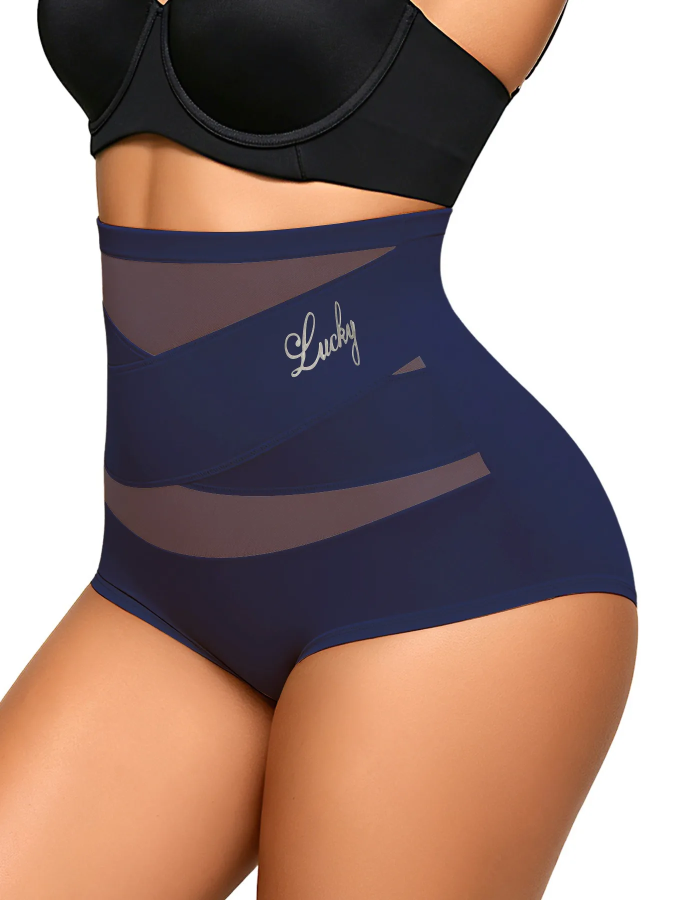 1pcs High Waist Mesh Tummy Control Shapewear, Butt Lifting Shaping Underwear for Women image 5