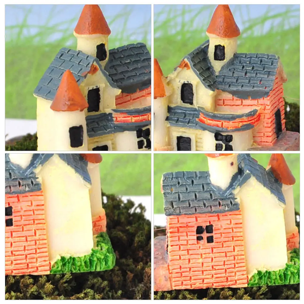 

3Pcs Villa Moss Ornament Creative Resin Mini House for Micro Landscape Garden Decor DIY Crafts Accessories Mini House Ornament