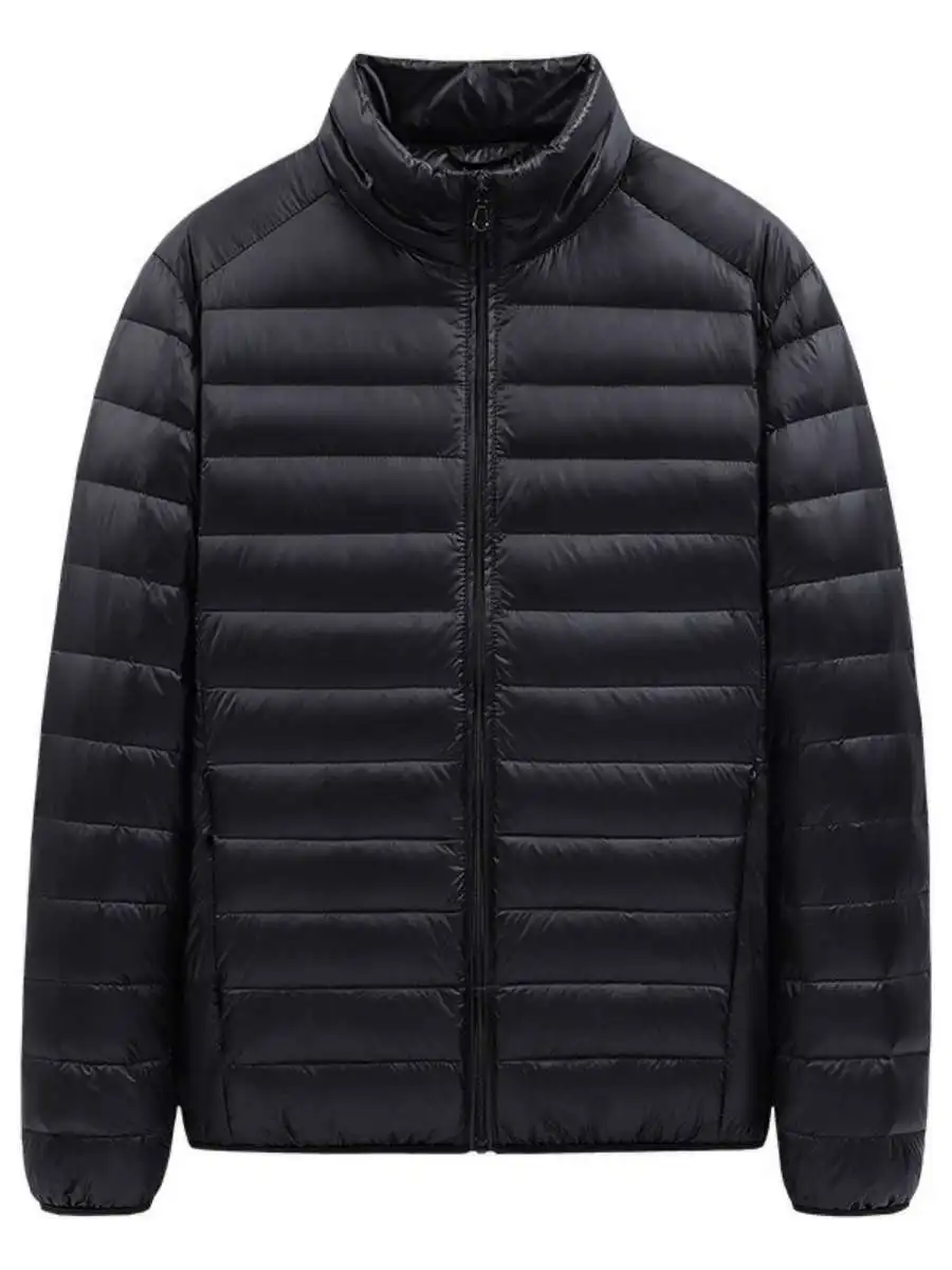 

Winter Men's down Cotton Jaet Lightweight ort Workwear Large Size Casual Loose Fit Thiened Zipper Closure Color