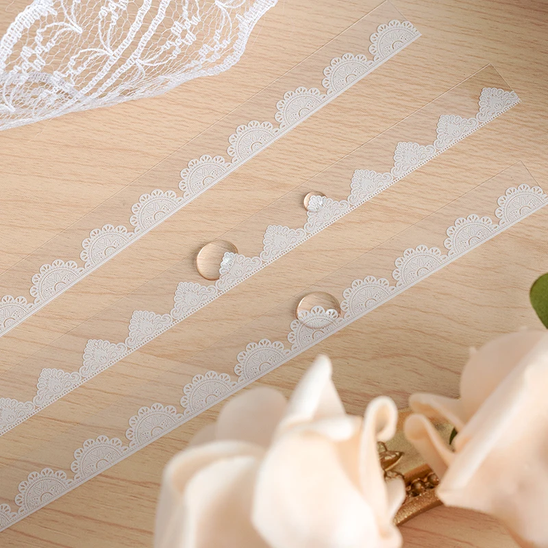 30szt Retro Floral White Lace Sticker Hand Account DIY Decoration Scrapbooking Photo Album Craft, Junk Journal Decor Supplies