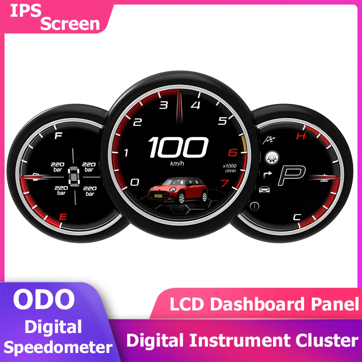For BMW Mini Cooper 04-23 R56 R55 R57 F56 F57 F58 Digital LCD Instrument Cluster Dashboard Panel Speedometer Cockpit Tachometer