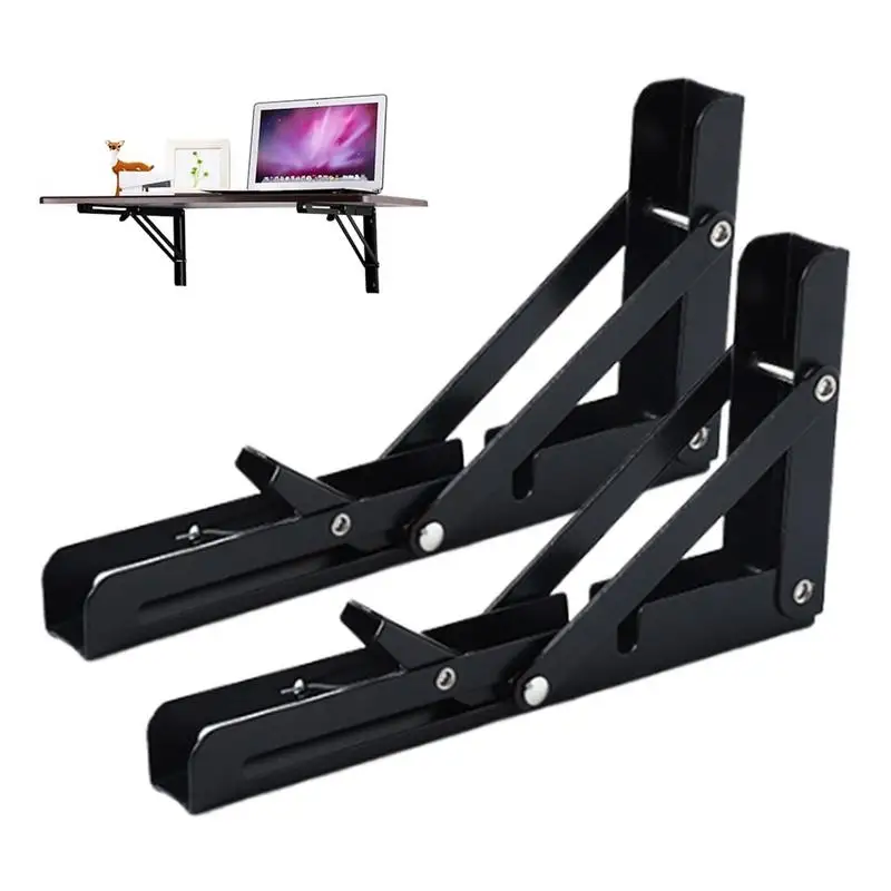 Wall Mounted Folding Table Hinge Metal Wall Mounted Collapsible Shelf Bracket Metal Triangular Construction Support Tool For