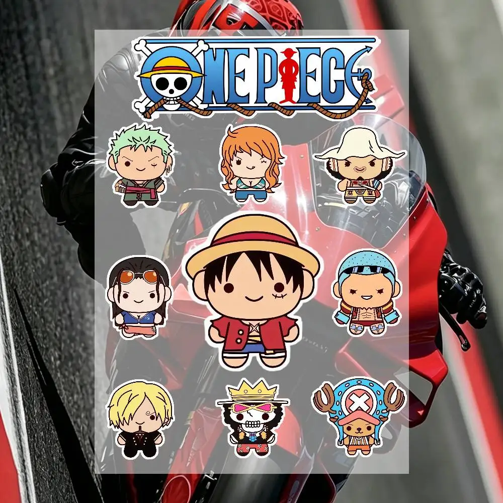 Anime One Piece Ästhetische Graffiti Wasserdichte PVC-Aufkleber für Auto, Motorrad, Skateboard, Helm, Notizbuch