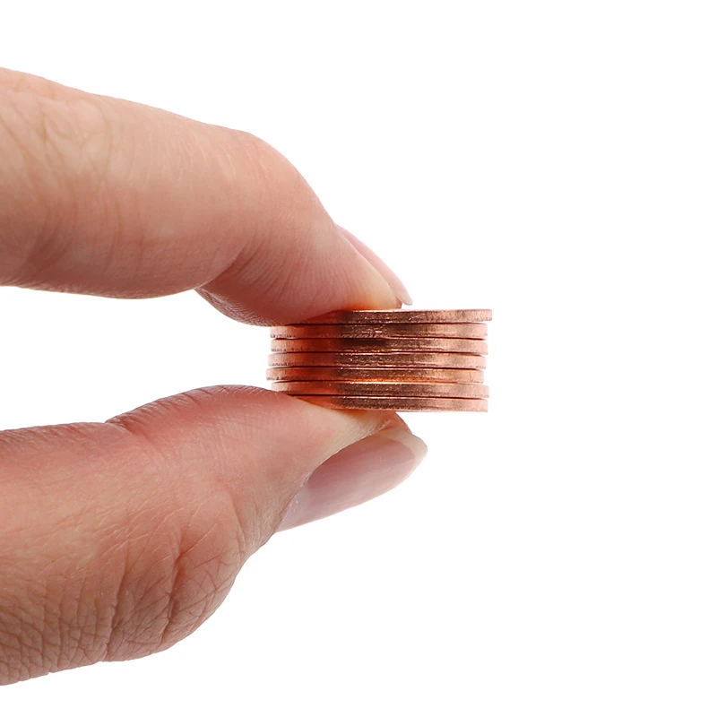 10/20/50Pcs Koperen Platte Fastener Ringen Shim Ring Pakking Ringen Seal Plain Spacer Effen Ringen Fastener