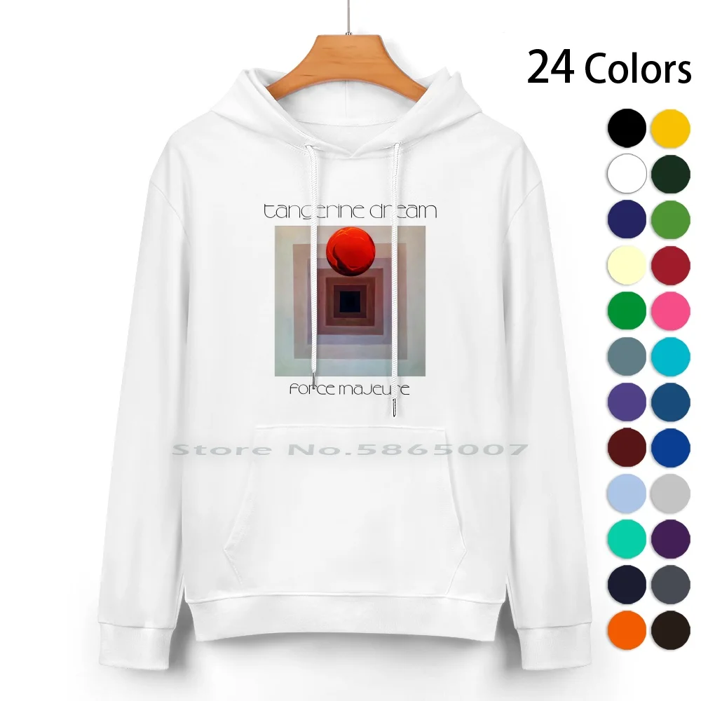 Tangerine Dream Pure Cotton Hoodie Sweater 24 Colors Tangerine Dream Ambient Old Band Album Cover Musician Artist Daeae Logo