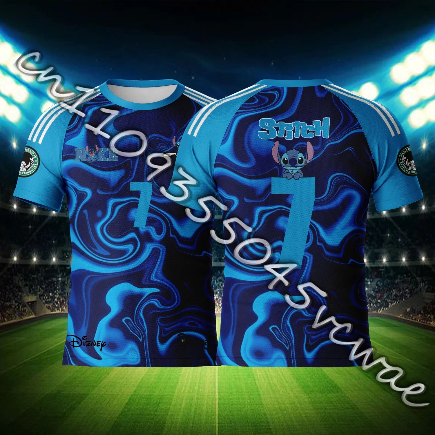 

Новая футболка-джерси Stitch Commemorative Edition для детей, с 3D-печатью, для футбольных тренировок, с графическим принтом, одежда 2026