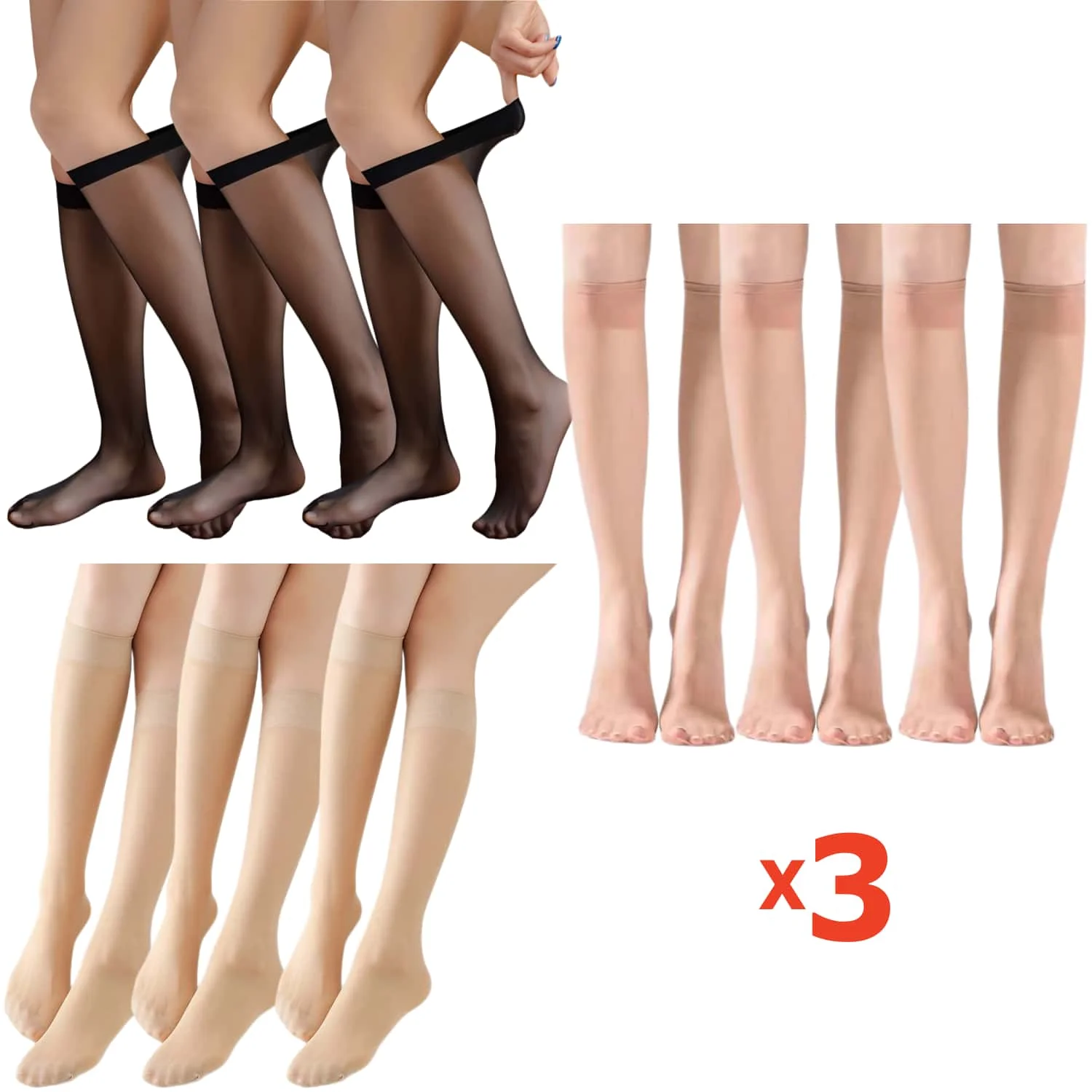 Women's Mid-Calf Glass Silk Stockings Fashion Transparent Sexy Sheer Summer Breathable & Comfortable Fit 2026 Hosiery