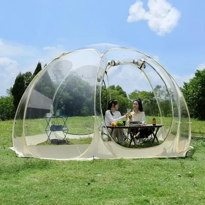 

Transparent Camping Tent 4-8 Person Star Dome Portable Spherical s 360 Degree Panoramic Window Outdoor Sun Room tool