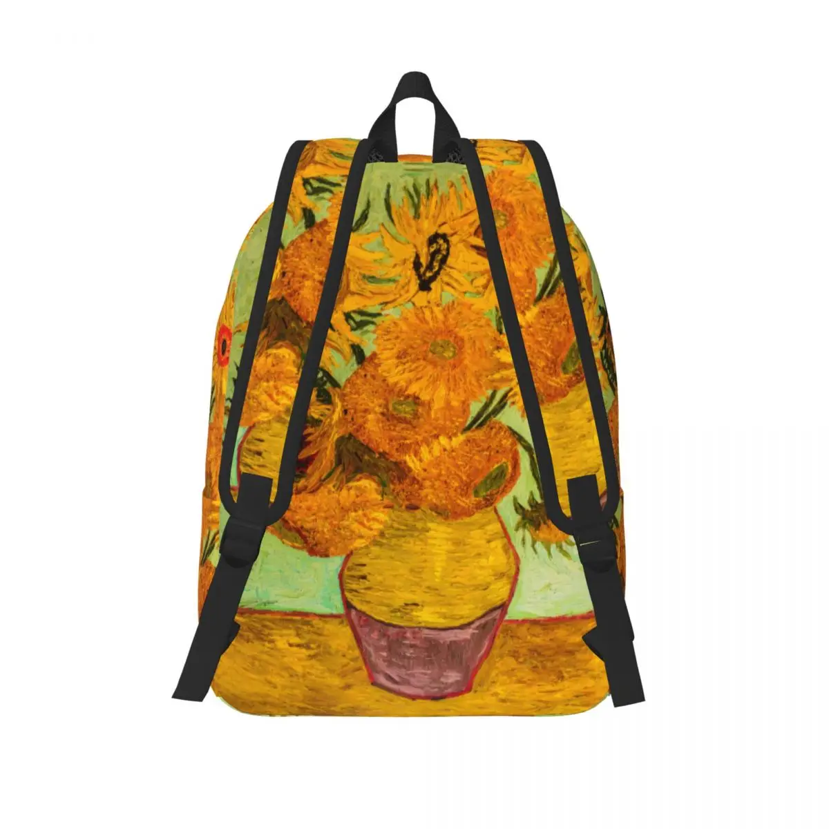 Mochila de pintura al óleo de girasoles de Van Gogh para hombres y mujeres, mochila fresca para escuela secundaria, negocios, bolsas de lona para computadora portátil, regalo