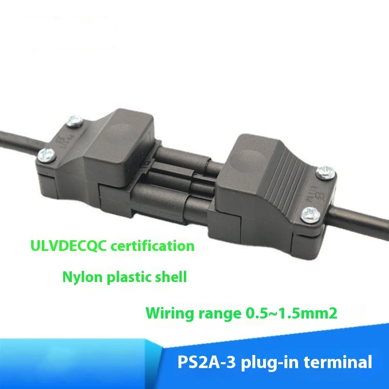 5PCs European Standard PS2A Male Female Plug-in Terminal Self-locking Screw Connector Three Position Terminal Post