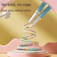 Bamboo Joint Soft Bead Skipping Rope Anti-Skid Solid Color Segmented Fitness Jump Rope Anti Slip Professional Sports Rope