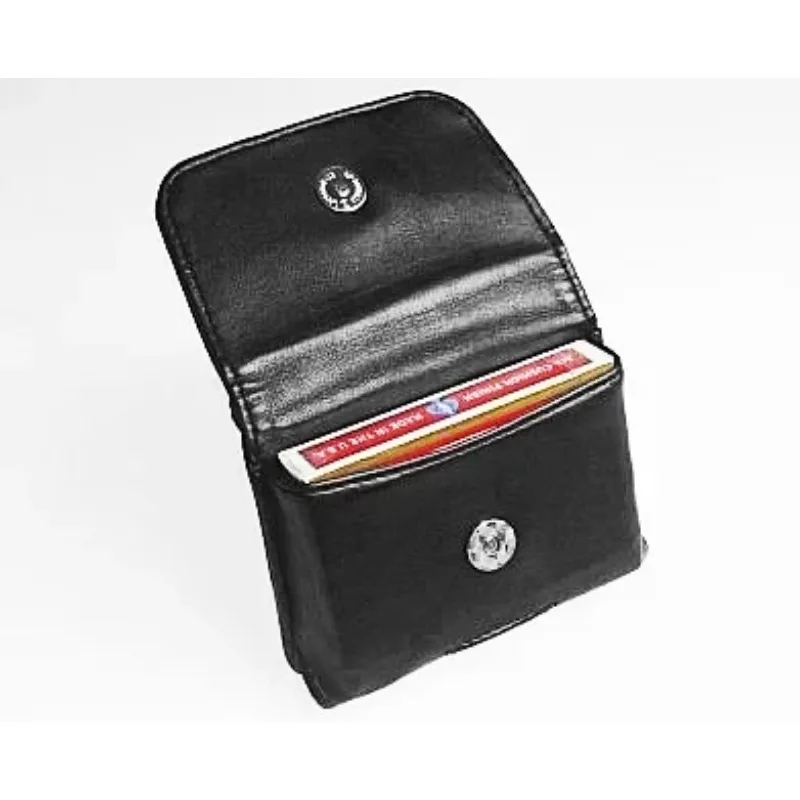 Card Case Carrier W/Snap - Leather Card Clip Magic Tricks Close Up Magie Accessories Gimmicks Props Magician Magia Trucos