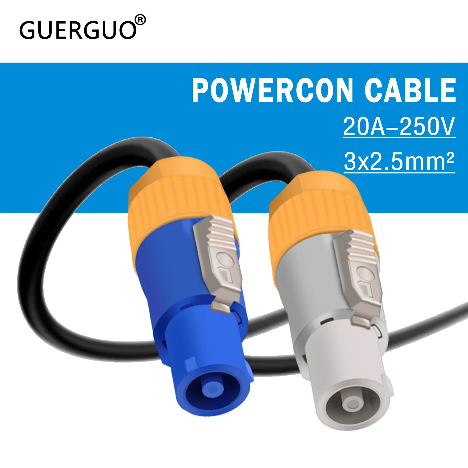 

PowerCon Extension Cable,Pro AC Power Cable Input/Output 3Pin Power Extension Cable for Stage Light Power,Audio Video Equipment