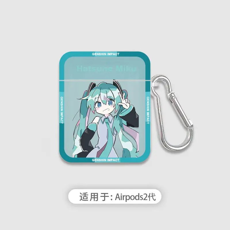 Hatsune Miku Cute Cartoon Anime Airpodspro Protective Cover Airpods 3Rd Generation Wireless Bluetooth Headphone Case Girls