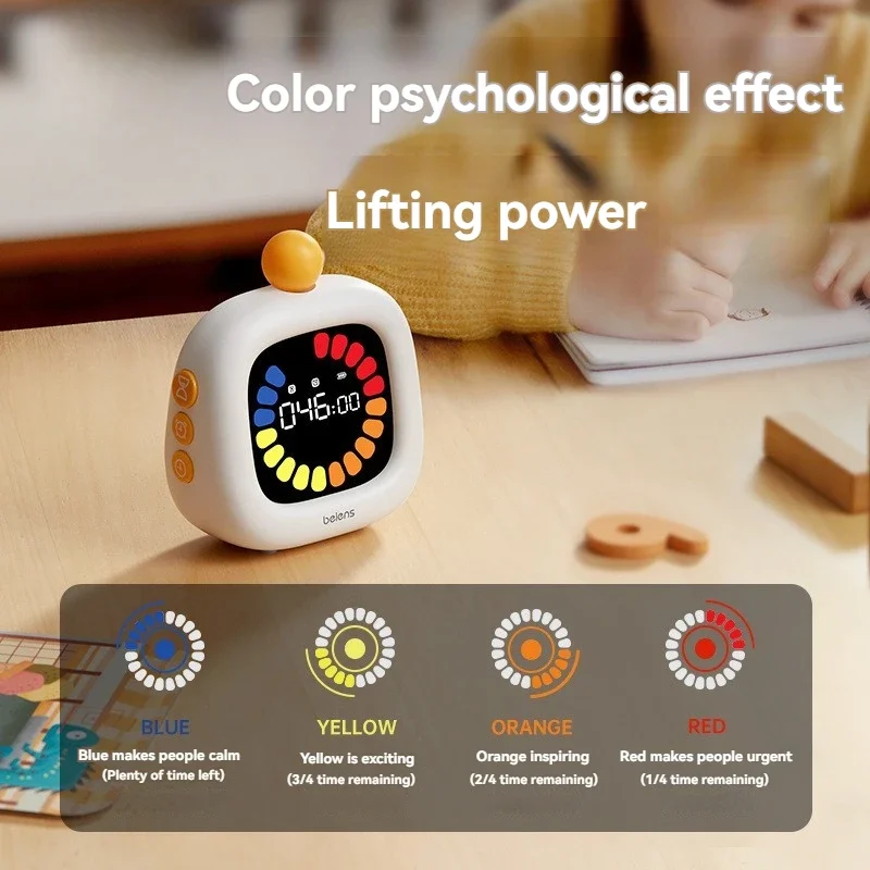 Children's Visual Color Screen Table Clock Time Manager Scheduled Timer for Student Learning and Intelligence Development