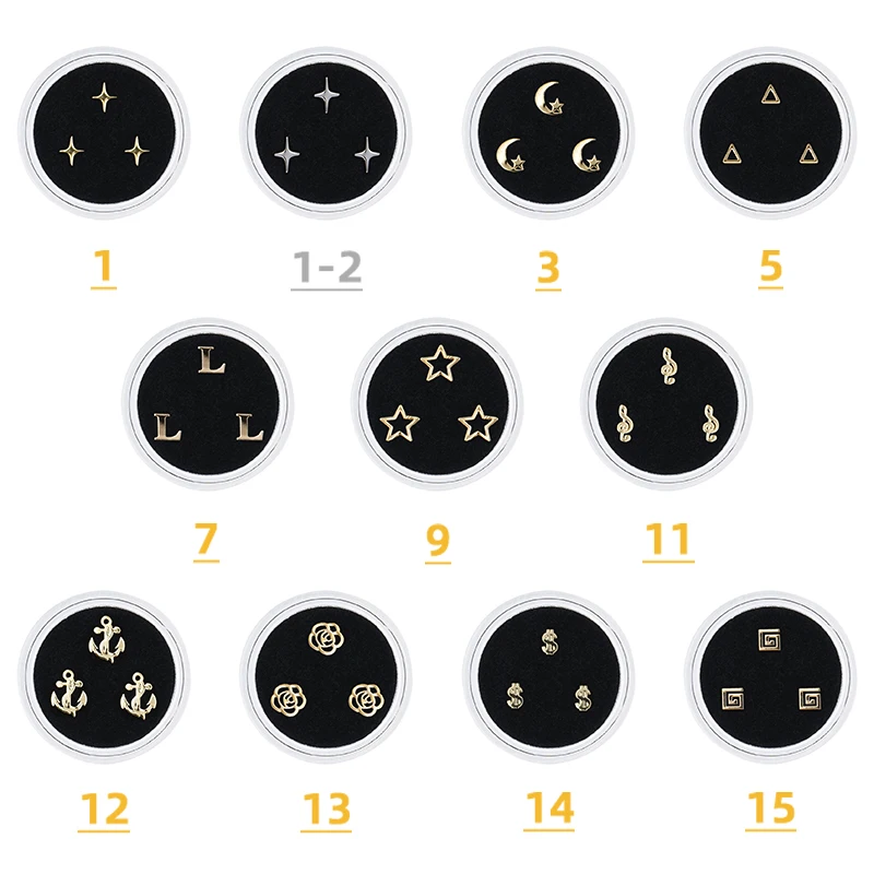 3 Buah/Boks Permata Gigi Gigi Perhiasan Berlian Kecantikan Dekorasi Kristal Ornamen Gigi Menawan Lucu Mode Permata Gigi dengan Kotak