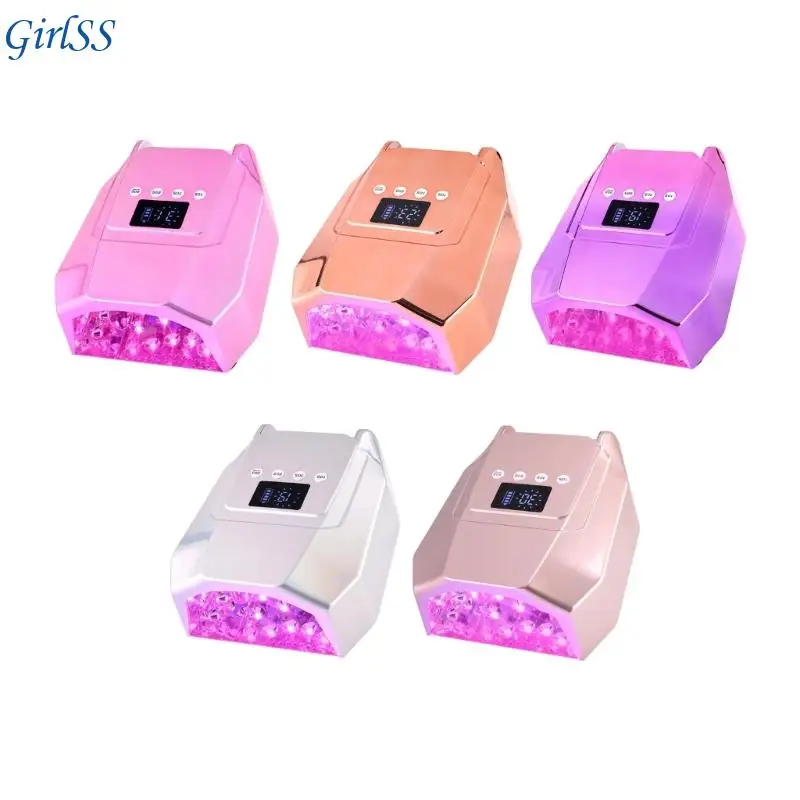 Geavanceerde 98W Gel Nageldroger Ast Curing Droger Met 30 Stuks Lamp Kralen Dubbele Lichtbron Technologie 4 Timers instelling
