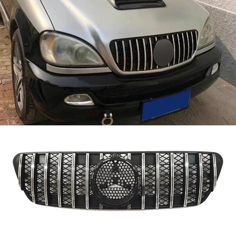 New!Front Bumper Grille Grills For Mercedes Benz W163 ML-Class ML320 ML350 ML500 1998-2004 Facelift ABS GT Racing Grill