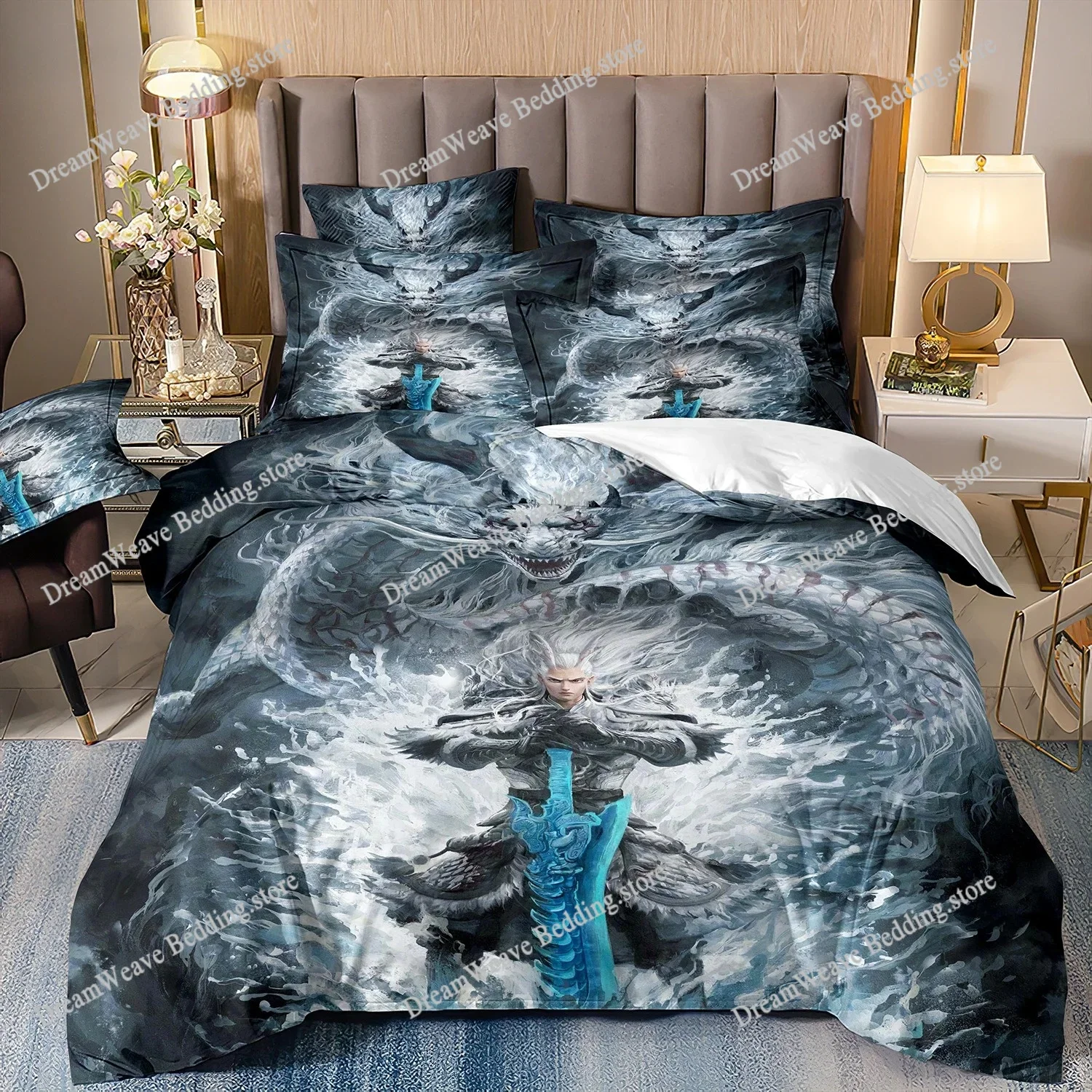 

2025 Chinese Animation Nezha Quilt Cover3D Printing Home Bedding Comforter Set Adult Comforter Set Children's Quilt Cover963