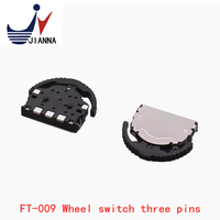 FT-009 Big head wheel switch Three-pin multi-function wave wheel reset the wheel switch moves left and right