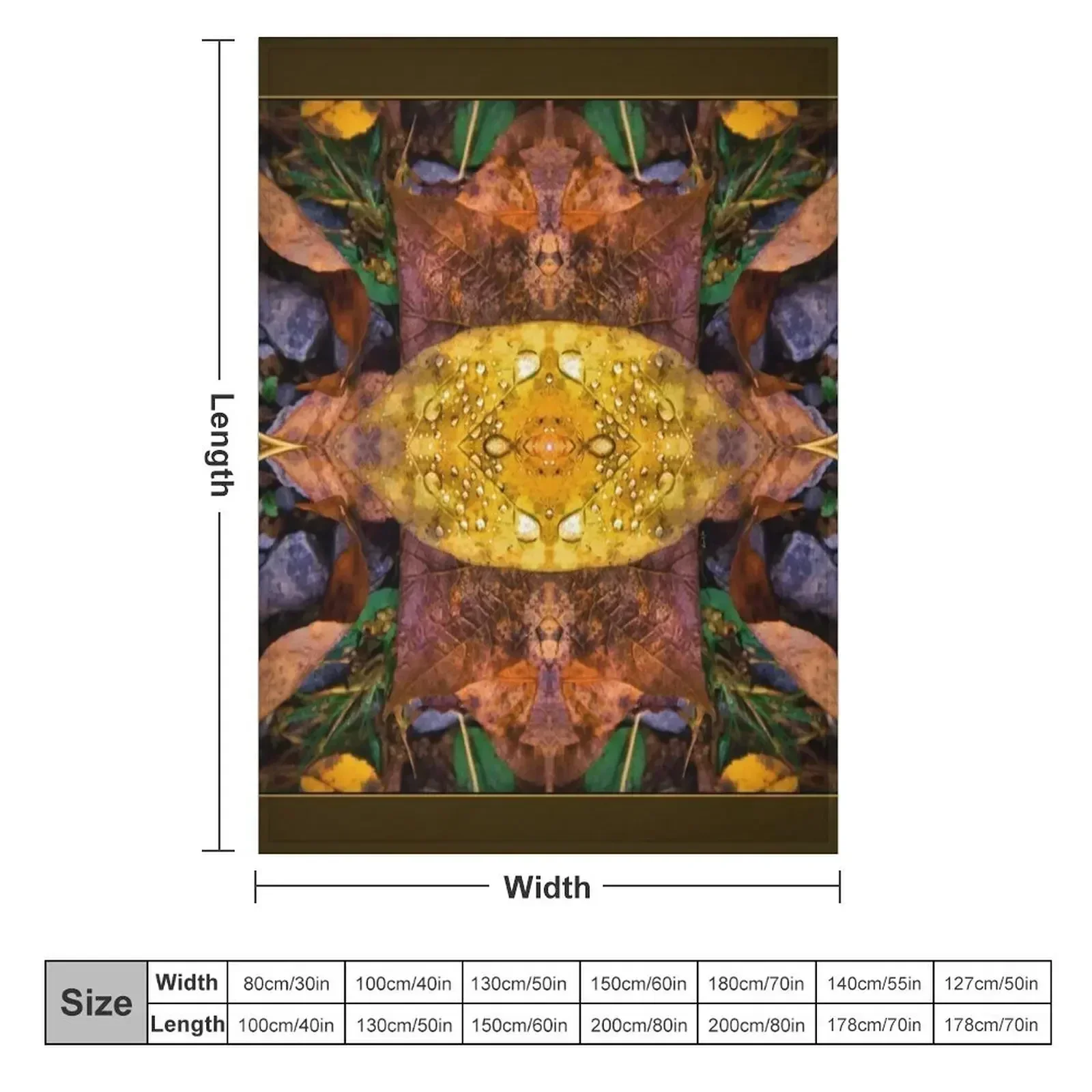 Native Leaf Rain Collage, Nature Abstract Throw Blanket christmas gifts Decorative Beds Custom funny gift Blankets
