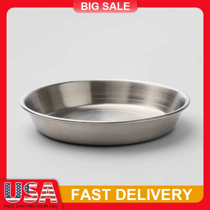 

15 Cup Matte Stainless Steel Pet Bowl Non Skid Base Oval Shallow Dishwasher Safe Silver Dog Cat Food Water Feeder
