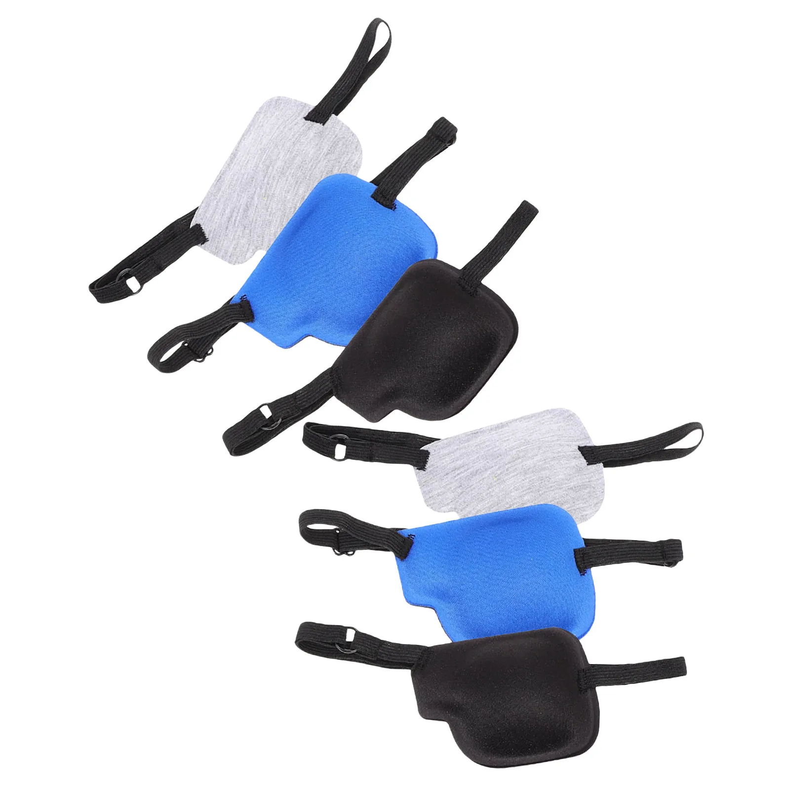 

Набор из 6 мягких регулируемых повязок для глаз, окклюдер для левого глаза, для взрослых, медицинского назначения, для восстановления, сна, путешествий, многоразовые защитные накладки