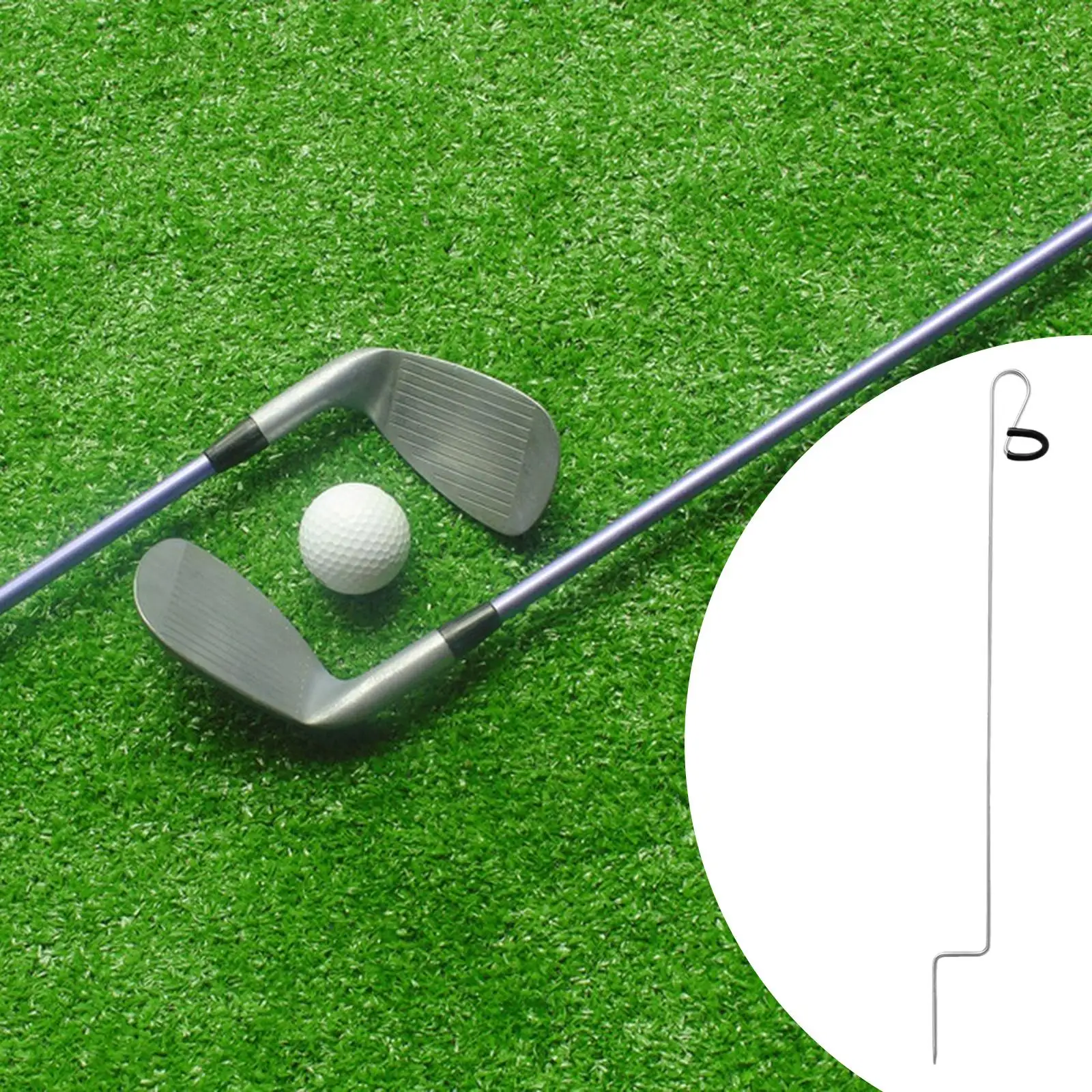 

Портативный держатель для клюшек для гольфа: мягкий силиконовый чехол, подставка из нержавеющей стали, прочный органайзер для хранения на гольф-поле и во дворе