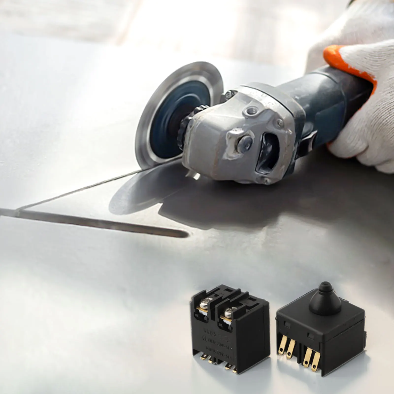 

Angle Grinder Push Button Switch Angle Grinder Release Switch Push Button Switch Angle Grinder Switch Metal And Operate Black