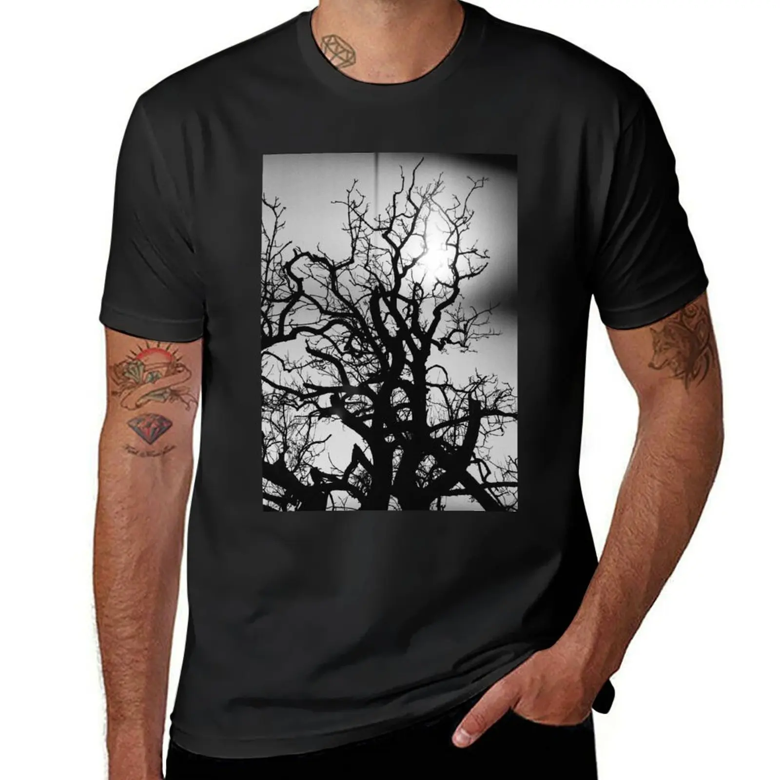 Lightning Tree. T-Shirt plus size tops customs Blouse quick-drying mens clothing