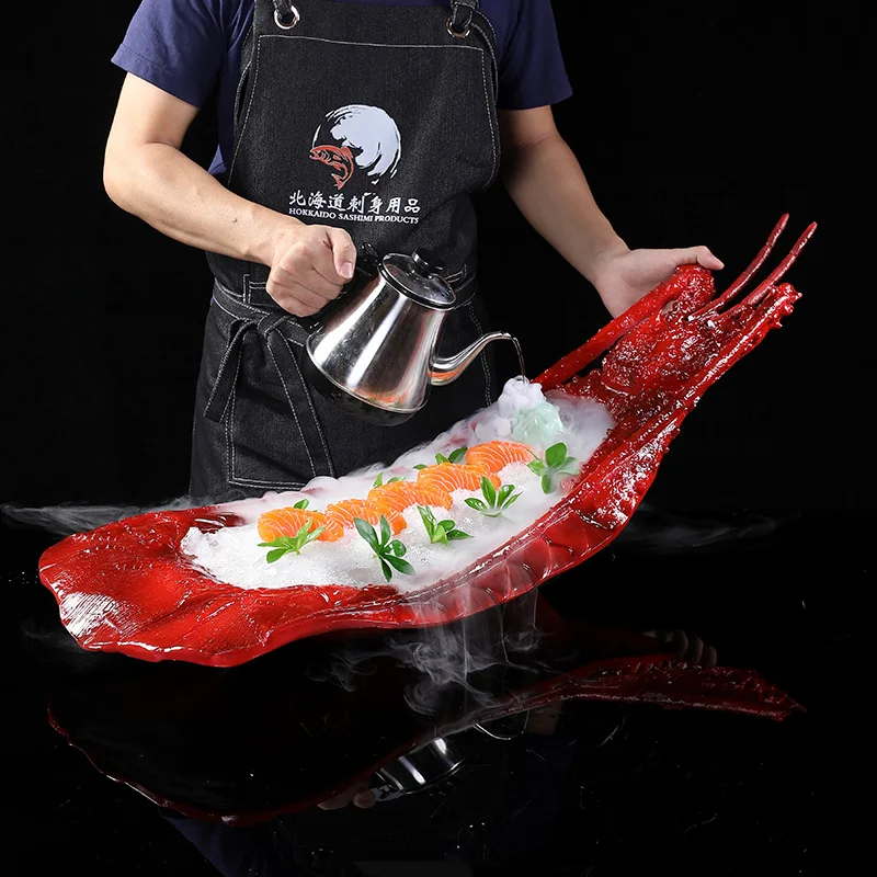

‌Premium Sushi Platter Set - Luxury Lobster Plate with Ice Base & Creative Seafood Presentation for Japanese Cuisine