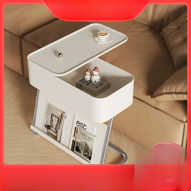 Sofa side table, second-hand cart, ins Internet celebrity cream-style small coffee table, bedside movable