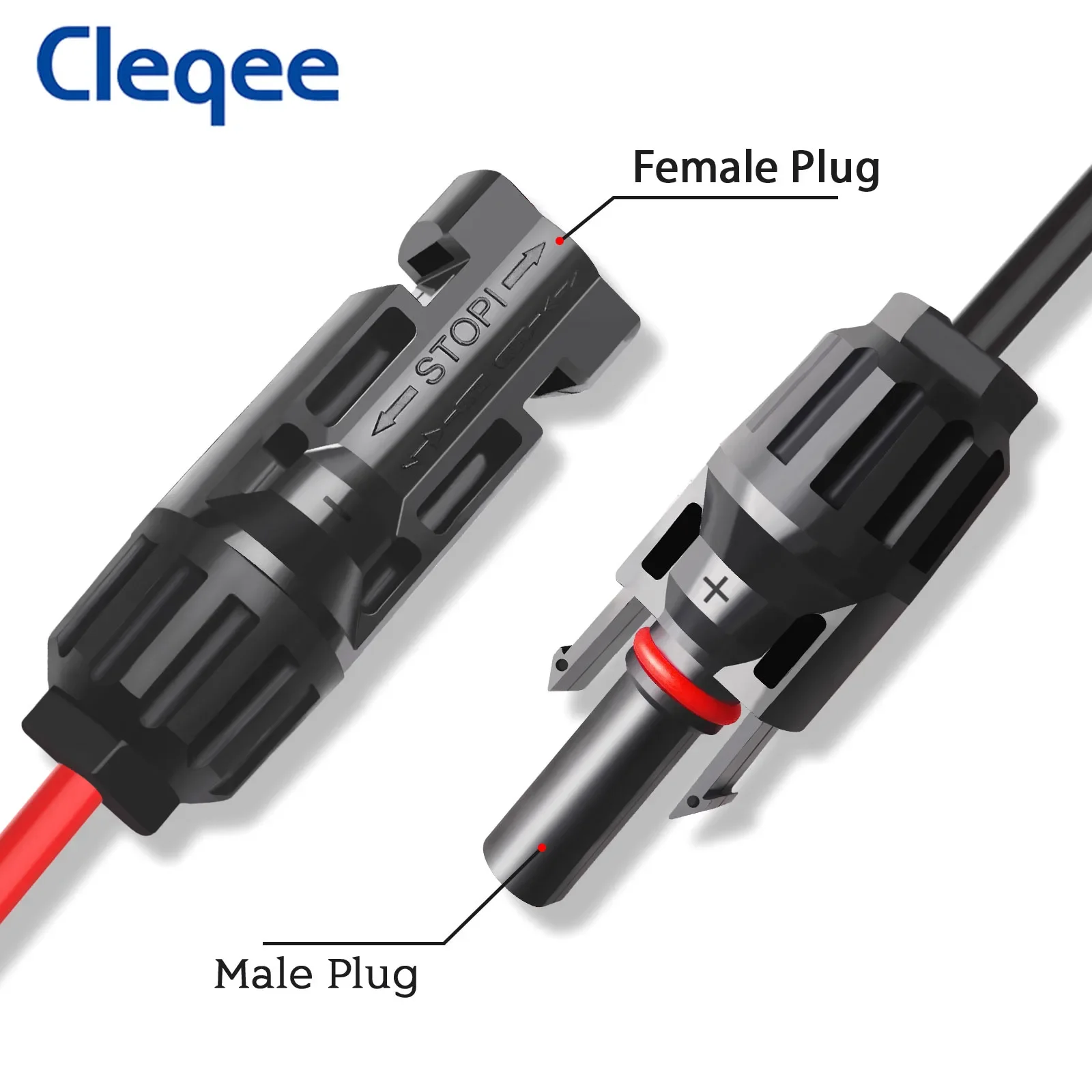 Cleqee T10075 XT60 محول إلى الطاقة الشمسية ذكر موصل سالب تمديد كبل شحن 12AWG 3m سلك لمحطة الطاقة المحمولة