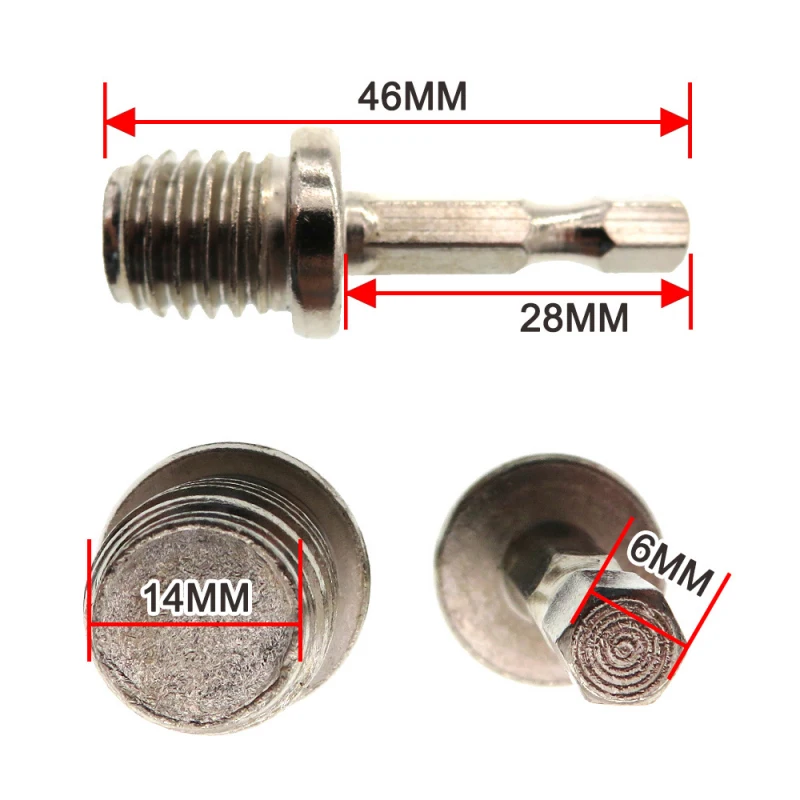1PCS Electric tool accessories self-adhesive disc polishing disc connecting rod hexagonal electric drill conversion head M14