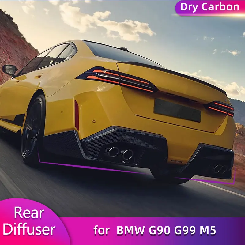

Prepreg Dry Carbon Rear Bumper Diffuser Lip Spoiler for BMW G90 G99 M5 2025 Car Racing Rear Diffuser Apron Lip Body Kits