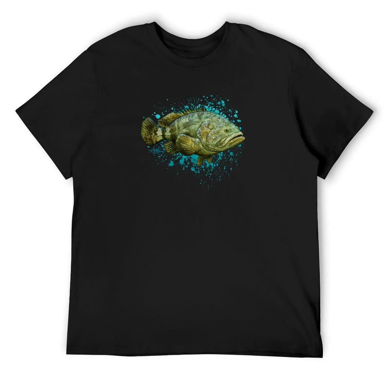 Goliath Grouper by Amber Marine ~ Watercolor painting, art ? 2016 T-Shirt graphic shirts oversized t shirt plain t shirts men