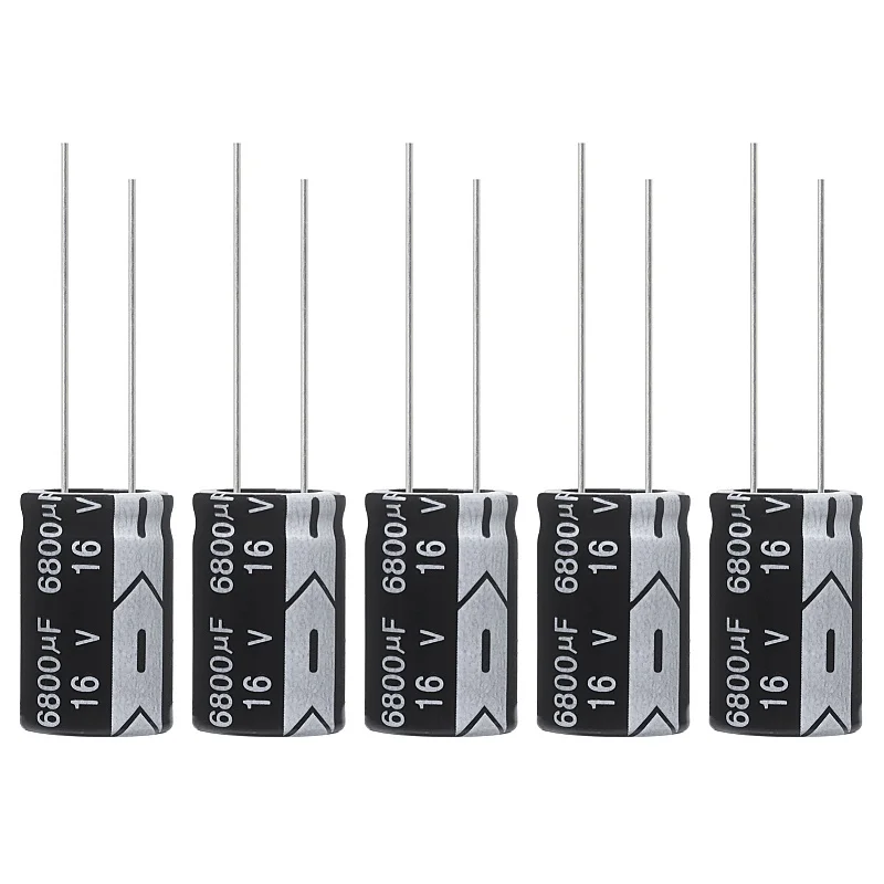 

6800uF 16V 16x25mm Electrolytic Capacitor 6800 UF MFD 16 Volt 0.63x0.98in Aluminum Capacitors (Pack of 5)