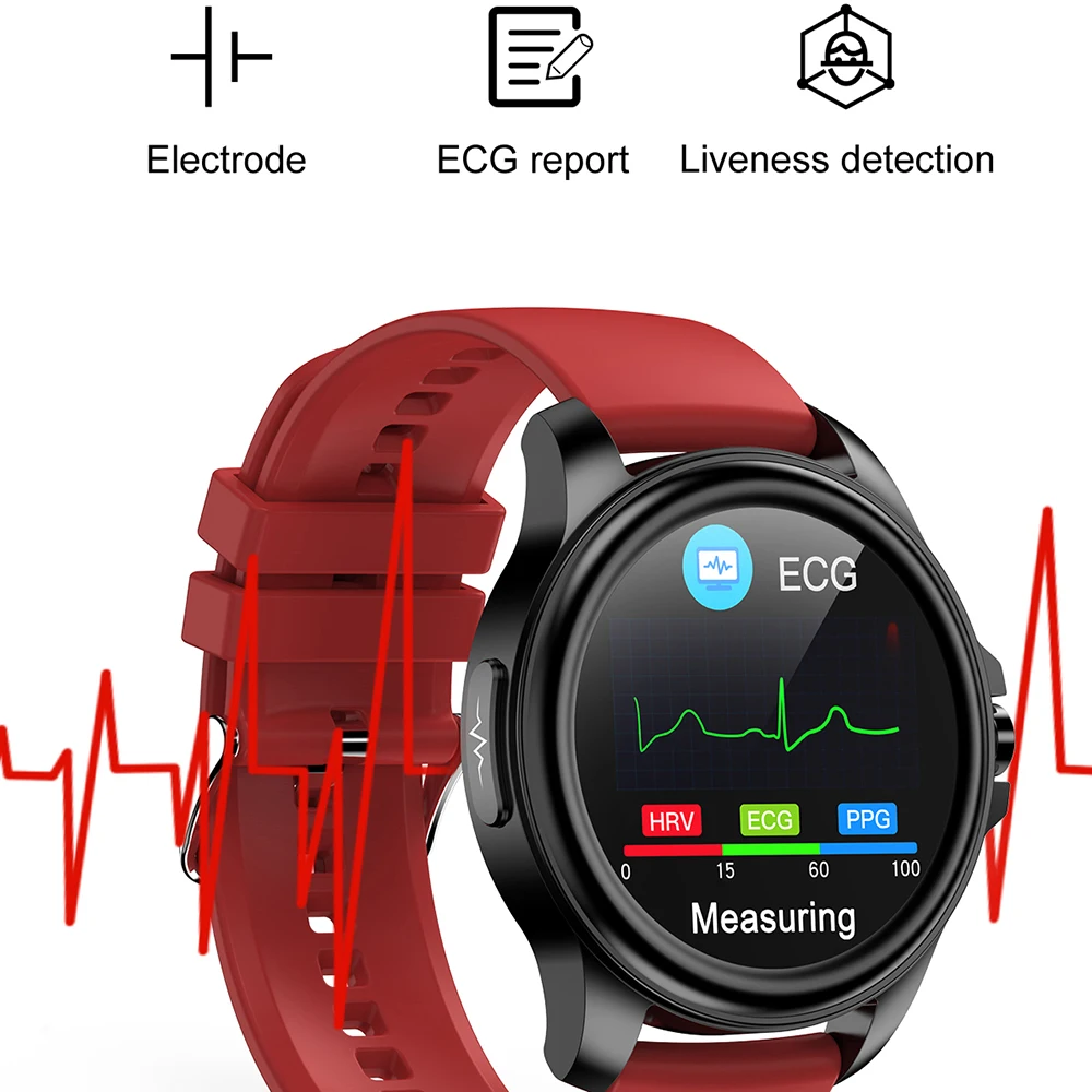 2022 novo relógio inteligente ecg + ppg temperatura do corpo heartrate pressão arterial ai diagnóstico médico pulseira esporte à prova dwaterproof água smartwatch