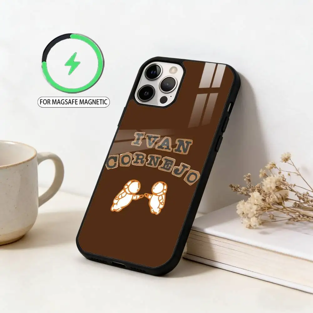 حافظة هاتف I-Ivan-Cornejo-Rapper لهاتف iPhone17,16,15,14,13,12,11 Plus، Pro Max Magnetic للشحن اللاسلكي Magsafe