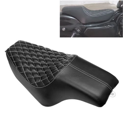 Black Driver Front Rear Passenger Seat Motorcycle Two Up Seat For Harley Sportster XL883 1200 Custom 72 48 2004-2016