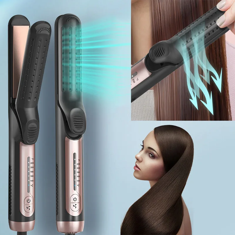 

3D плавающая пластина, утюжок с прохладным воздушным потоком, стайлер для волос, французское яйцо, волнистые волосы, портативный выпрямитель и бигуди 2-в-1