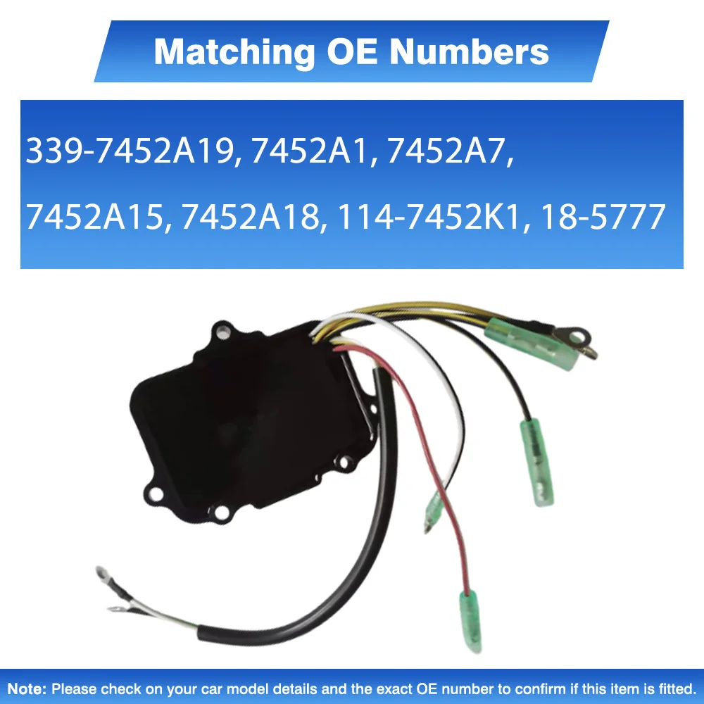 

339-7452A19 Outboard Switch Box CDI Power Pack For Mercury Mariner 6/8/9.9/10/15/20/25/35HP 2-Stroke 1980-1996 18-5777