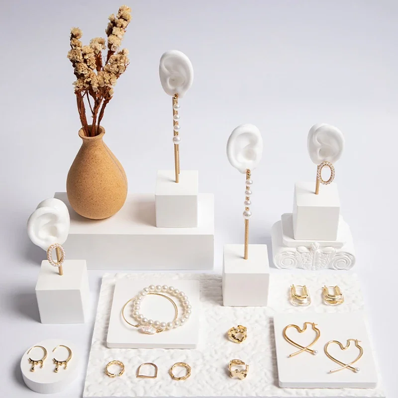 Plaster Display Holder Jewelry Shooting Prop White Creativity Organizador De Joyas Display Stand