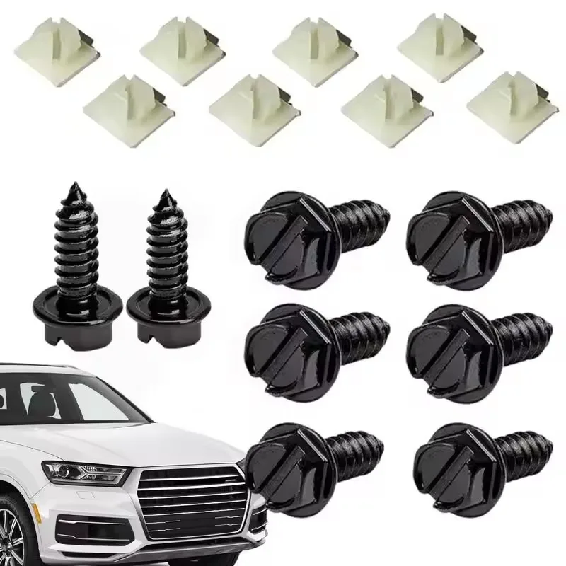 License Plate Screws for Fastening License Plates Nylon Screw Inserts Frames and Covers on Cars and Trucks Motorcycle Universal