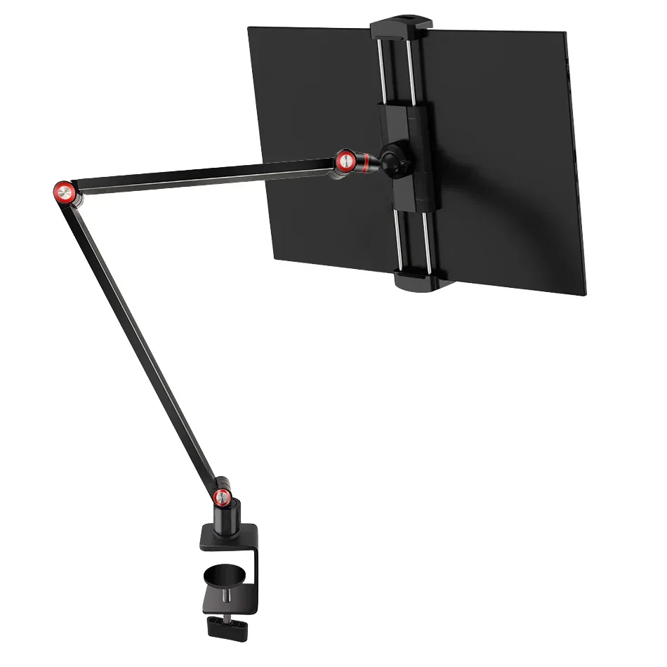 Portable Monitor Holder Metal Arm Desktop Bed Stand Clamp VESA Mount for Gaming Extending Screen 12 13 14 15.6 17.3 Inch