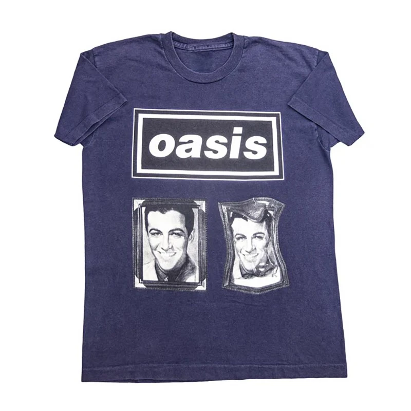 Retro Oasis Rock Punk Band T-Shirt Cotton Graphic Tee Men Women Summer Streetwear