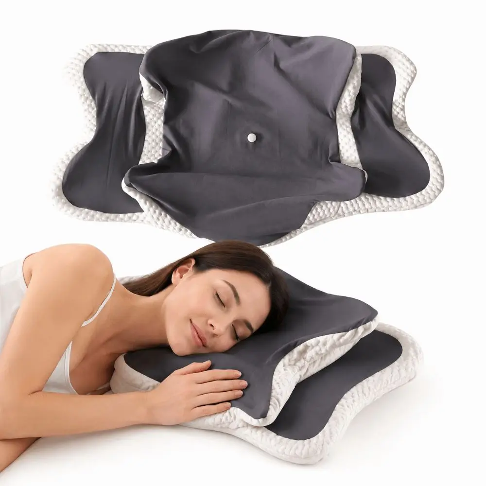 Summer Use Cooling Fabric Cervical Pillowcase Breathable Moisture Wicking Pillow Cover Soft Touch Pillow Protector Travel Rest