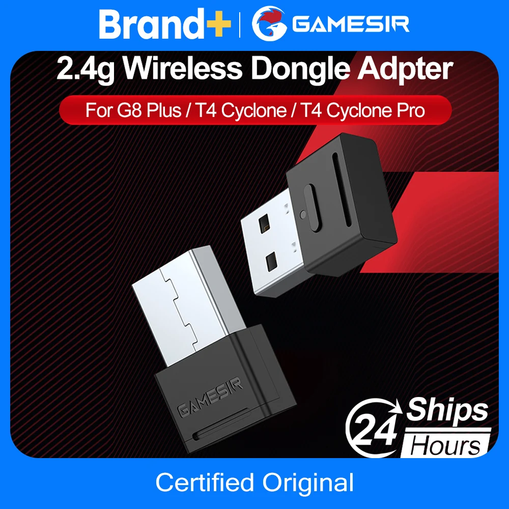 Gamesir G8 Galileo Plus G8 + T4 Cyclone و T4 Cyclone Pro 2.4g جهاز استقبال دونجل لاسلكي Gamepads Adpter ملحقات وحدة التحكم في الألعاب